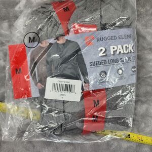 Rugged Elements Men's Medium 1 Pack Gray Sueded Long Sleeve Crew Shirt NWT